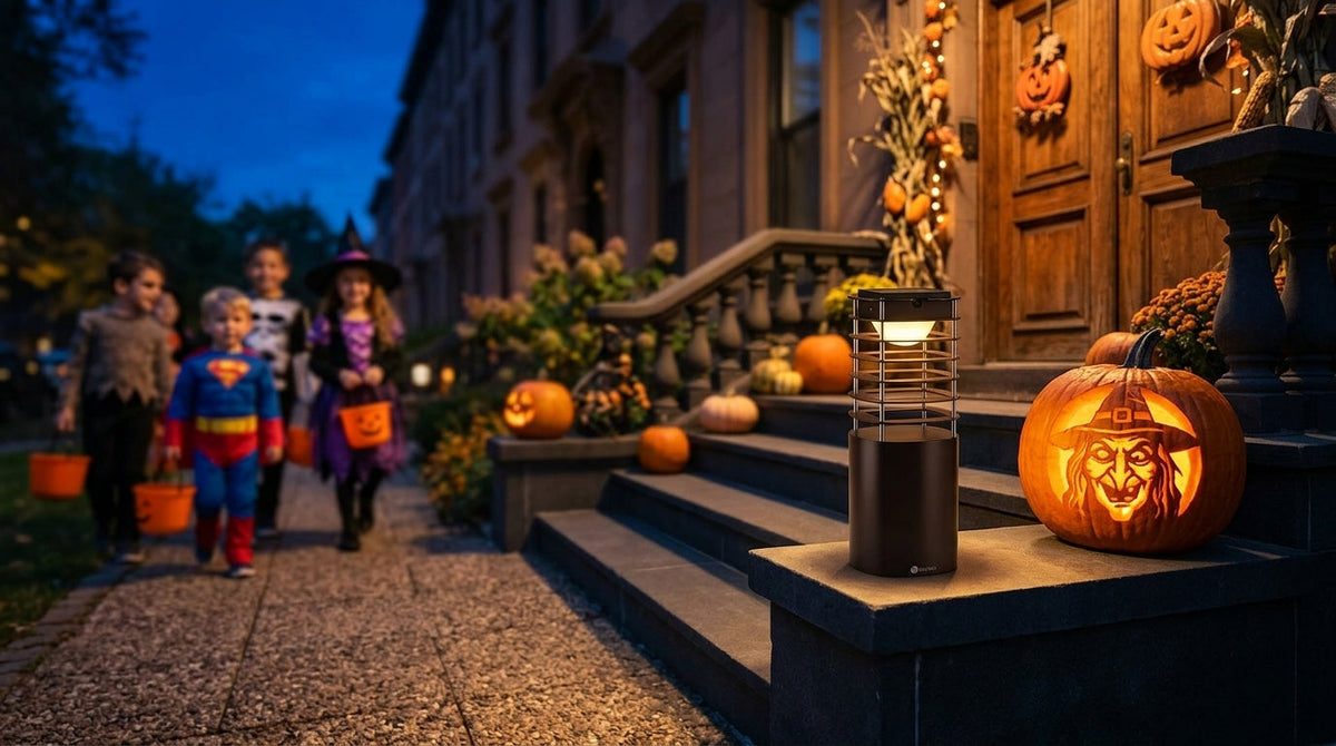 Safe Trick-or-Treating: Guiding Little Steps Across Dark Porch Steps This Halloween