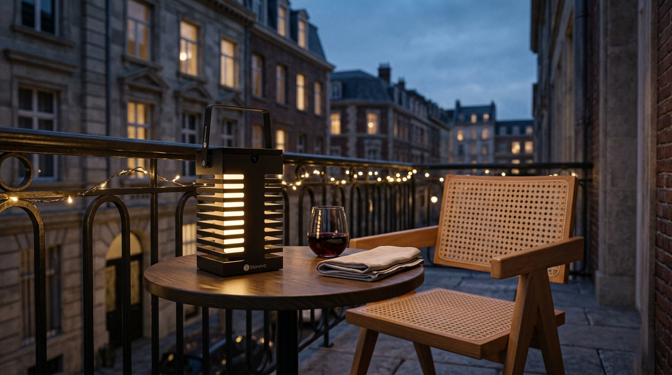 Small Space Luxury: Elevating European Balconies with Cordless Solar Table Lamps